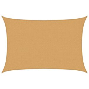 vidaXL Solseil 160 g/m&sup2; rektangul&aelig;r sand 2x3 m HDPE