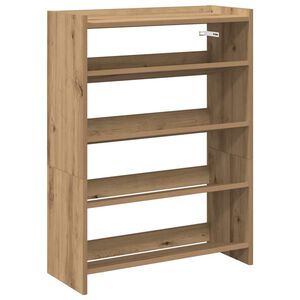 vidaXL Skohylle artisan eik 60x25x81 cm konstruert tre
