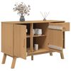 vidaXL Skjenk OLDEN brun 114x43x73,5cm heltre furu