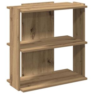 vidaXL Bokhylle 3 etasjer artisan eik 60x30x60 cm konstruert tre