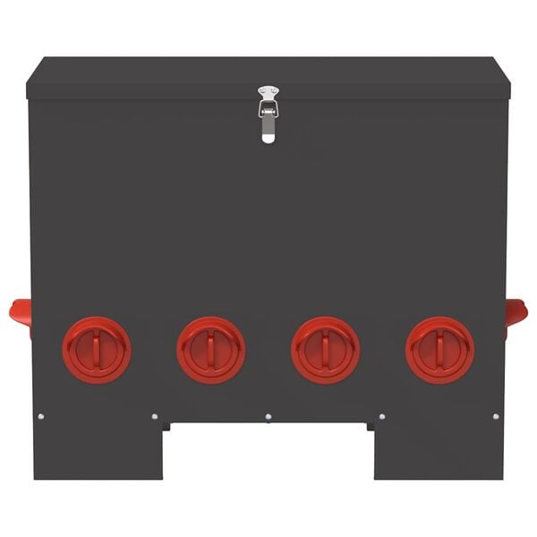 vidaXL H&oslash;nsefutteral Svart 60,5 x 29 x 51 cm Kaldvalsget St&aring;l