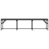 vidaXL Spisebenk m&oslash;rkegr&aring; 186x32x45 cm st&aring;l og stoff