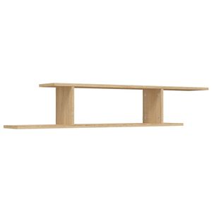 vidaXL Veggmontert TV-hylle sonoma eik 125x18x23 cm konstruert tre