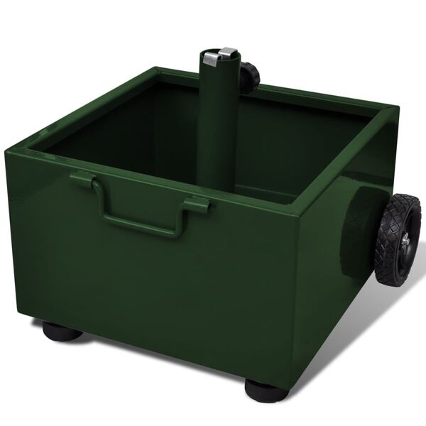 vidaXL Utend&oslash;rs parasollstativ/blomsterpotte gr&oslash;nn