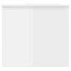 vidaXL Salongbord høyglans hvit 102x50,5x46,5 cm konstruert tre