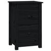 vidaXL Nattbord svart 40x35x61,5 cm heltre furu