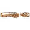vidaXL Utend&oslash;rs sofa-sett 7 pcs Naturlig Solid akasietre