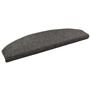 vidaXL Selvlimende trappematter 15 stk. 80 x 24,5 x 3,5 cm M&oslash;rkegr&aring;