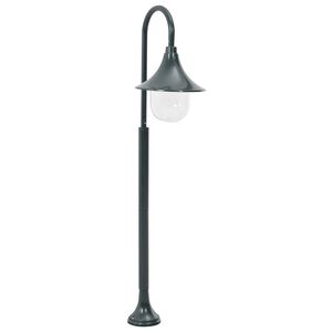 vidaXL Hagelyktestolpe E27 120 cm aluminium m&oslash;rkegr&oslash;nn