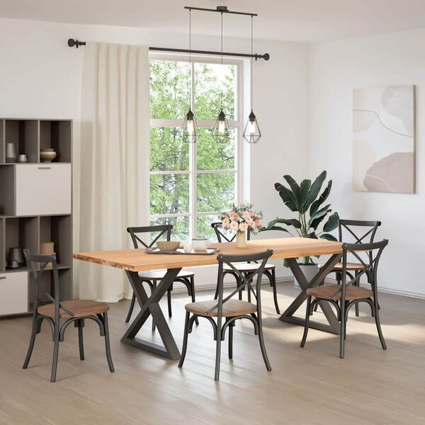 vidaXL Spisebordben 2 stk hvite 90 x (72-73,3) cm st&aring;l