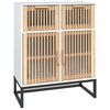 vidaXL Skjenk hvit 60x30x75 cm konstruert tre