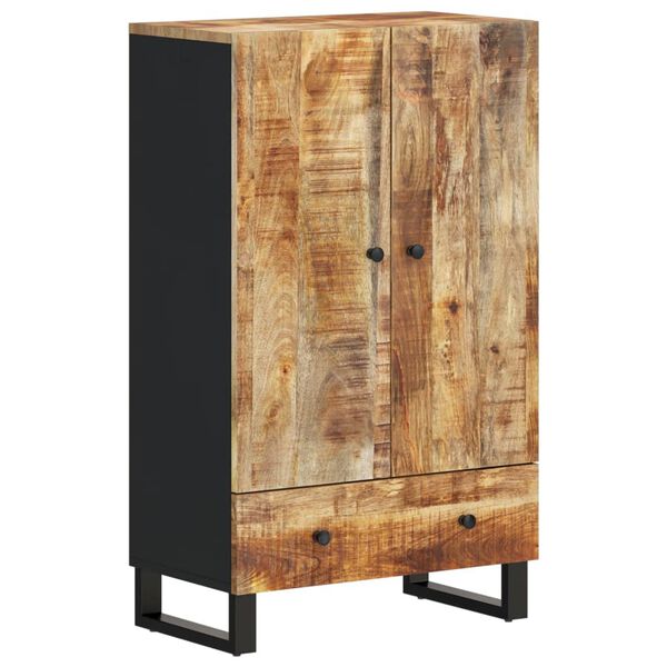 vidaXL Highboard med skuff 60x33x100 cm heltre mango og jern