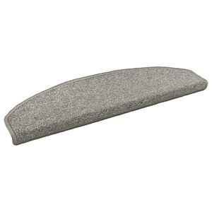 vidaXL Selvlimende trappematter 15 stk. 80 x 24,5 x 3,5 cm Lysegr&aring;
