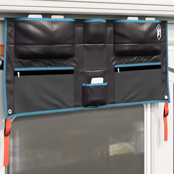 vidaXL Oppbevaringspose med lagring Svart og Blå 98 x 47 cm Oxford