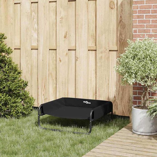 vidaXL Hundeseng Svart 75 x 75 x 30 cm Stål