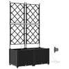 vidaXL Hageblomsterpotte 2 stk. Svart 80 x 40 x 142 cm PP
