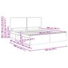 vidaXL Sengestamme med hodegjerde Hvit 180 x 200 cm Massiv furu