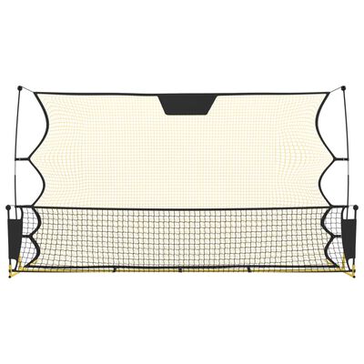vidaXL Football stoppnett svart og gul 183x85x120 cm polyester