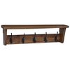 vidaXL Henger Brun 50 x 10 x 14 cm Massiv Mahogni Tre
