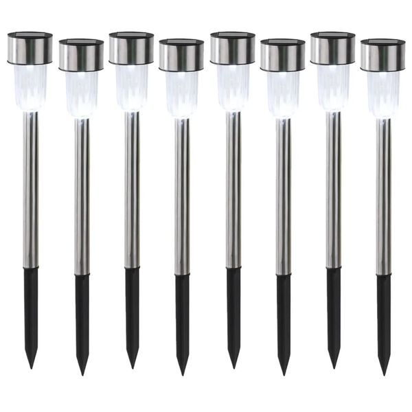 HI Soldrevne hagelys 8 stk rustfritt st&aring;l