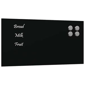 vidaXL Veggmontert magnettavle svart 40x20 cm herdet glass