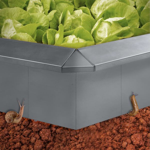 vidaXL Sneglegjerde galvanisert st&aring;l 261x25 cm