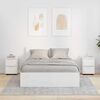 vidaXL Nattbord 2 pcs H&oslash;yglanset hvit 30,5 x 30 x 43 cm Konstruert tre