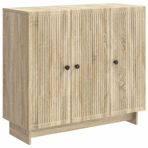 vidaXL Serviesskap Sonoma eik 89 x 34,5 x 80 cm Konstruert tre