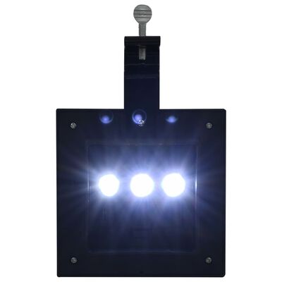 vidaXL Utendørs sollampe 6 stk LED firkantet 12 cm svart