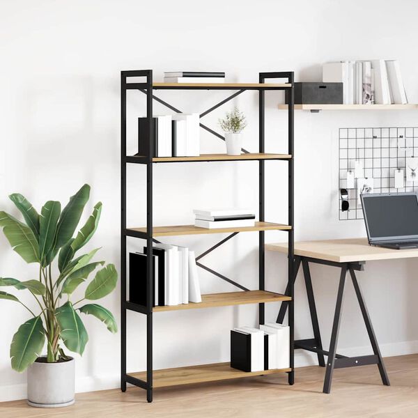 vidaXL Bokhylle Artisan Eik 80 x 30 x 155 cm Konstruert tre