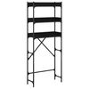 vidaXL Vaskemaskinhylle Svart 0ak 67 x 25 x 163 cm Konstruert tre