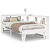 vidaXL Seng med bokhylle uten madrass hvit 90x190 cm heltre furu
