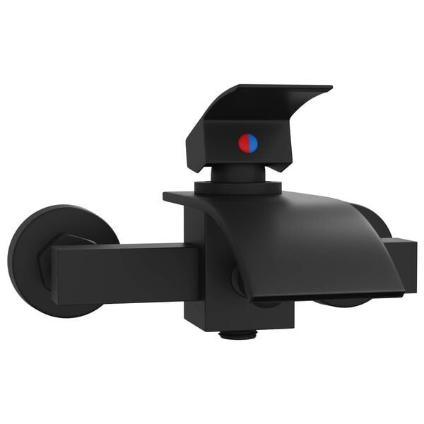 vidaXL Dusjblandebatteri Svart G 1 / 2 tommer