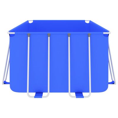 vidaXL Svømmebasseng med stålramme 400x207x122 cm blå