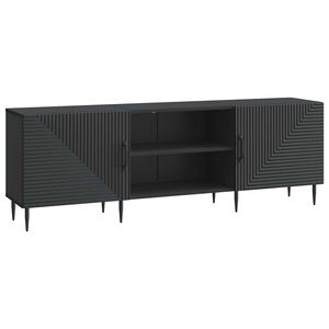 vidaXL TV-skap Svart 150 x 31 x 50 cm Konstruert tre