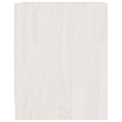 vidaXL Nattbord 35,5x33,5x41,5 cm heltre furu hvit