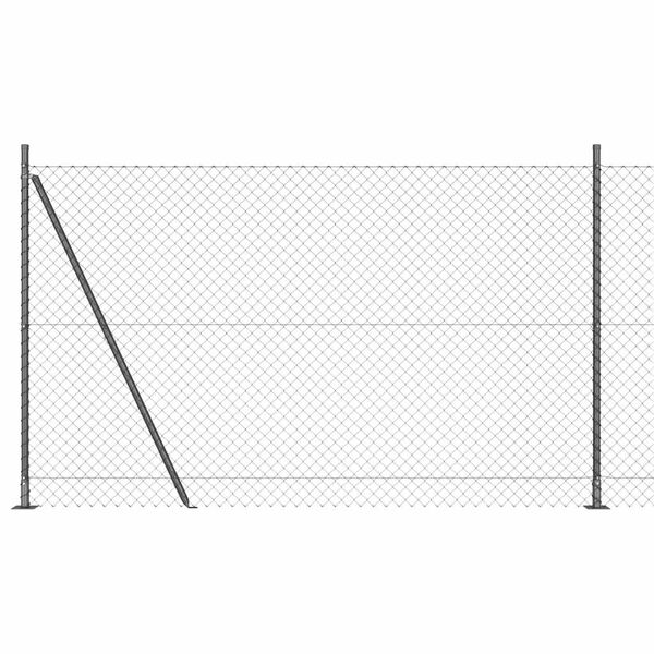 vidaXL Gjerdep&aring;le Gr&aring; 10 x 1,6 m (40 x 40 mm mesh) St&aring;l og PVC