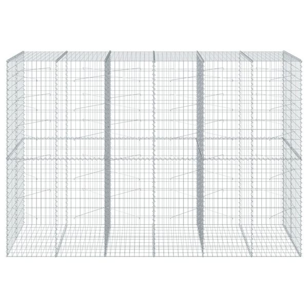 vidaXL Gabionkurv med deksel 300x100x200 cm galvanisert jern