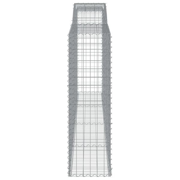 vidaXL Gabionkurv buet 400x50x160/180 cm galvanisert jern