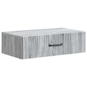 vidaXL Vegghengt Sidebord Gr&aring; sonoma 59 x 34,5 x 17 cm Konstruert tre