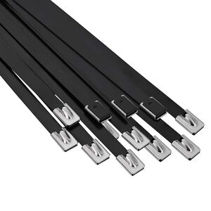 vidaXL Kabeltau 12 stk. 7,9 x 350 mm Svart