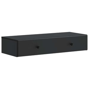 vidaXL Vegghengt Sidebord Svart 87,5 x 34,5 x 17 cm Konstruert tre