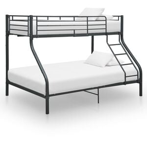vidaXL K&oslash;yeseng ramme svart metall 140x200 cm/90x200 cm