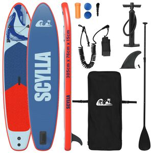 vidaXL Oppbl&aring;sbar Stand Up Paddle Board SCYLLA 305 x 76 x 15 cm Bl&aring;