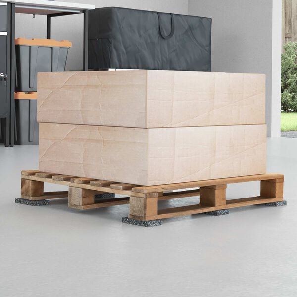 vidaXL Gummiruller Svart Gummi