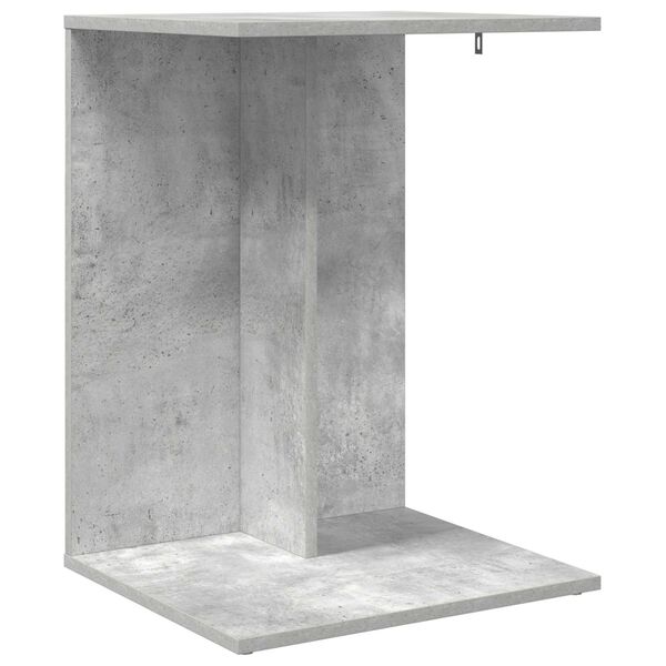 vidaXL Sidetabell Betonggr&aring; 45 x 40 x 62,5 cm Konstruert tre