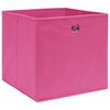 vidaXL Oppbevaringsbokser 4 stk uvevd stoff 28x28x28 cm rosa