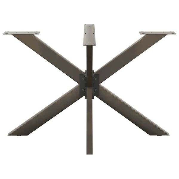 vidaXL Spisebordben edderkoppformet svart 120x68x(72-73) cm st&aring;l