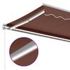 vidaXL Manuell uttrekkbar markise med LED brun 350x250 cm