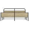 vidaXL Sengeramme i metall uten madrass sonoma eik 200x200 cm